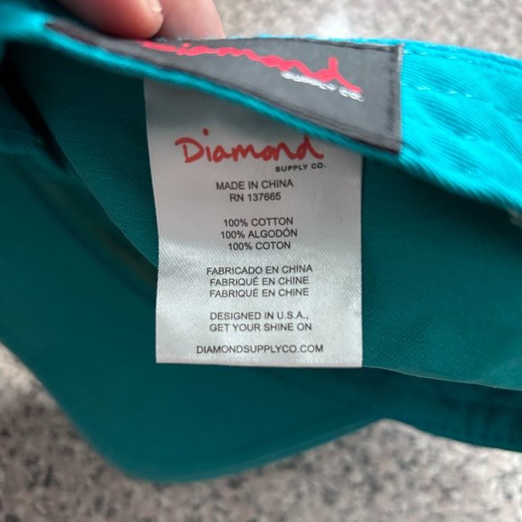 Diamond Supply Co. Turquoise Baseball Cap - Picture 2 of 5